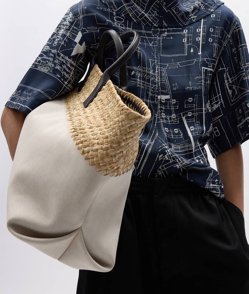 Men's Large Cabat Mare in Natural/espresso Bottega Veneta United Arab Emirates EN - Image 5
