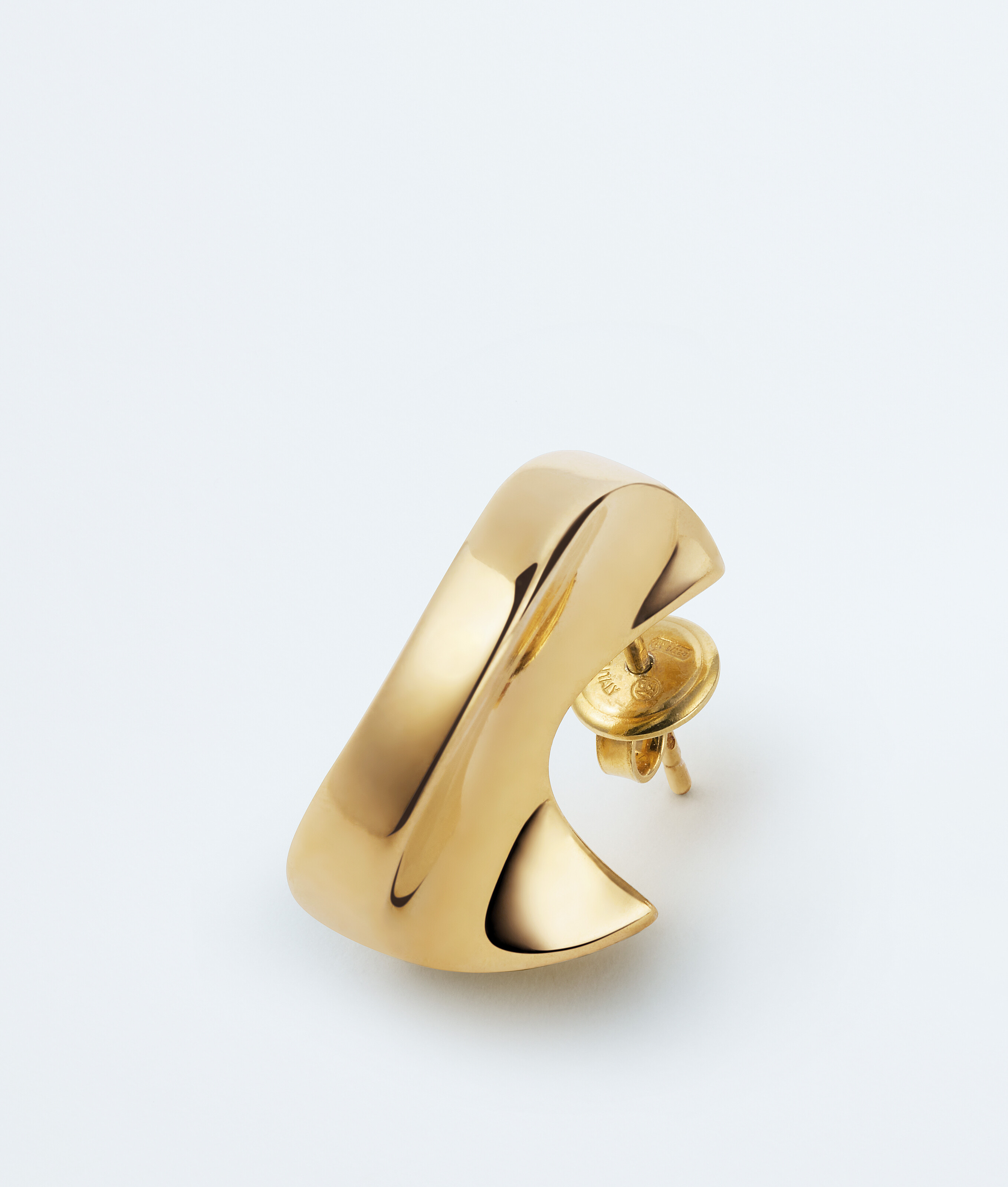Women's Small Disc Earrings in Yellow gold Bottega Veneta Luxembourg EN - Image 3