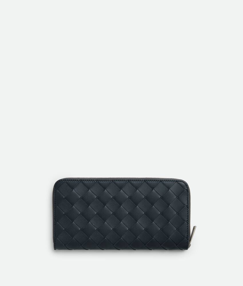 Men's Intrecciato Zip Around Wallet in Shadow/olive oil Bottega Veneta Macao SAR China EN - Image 4