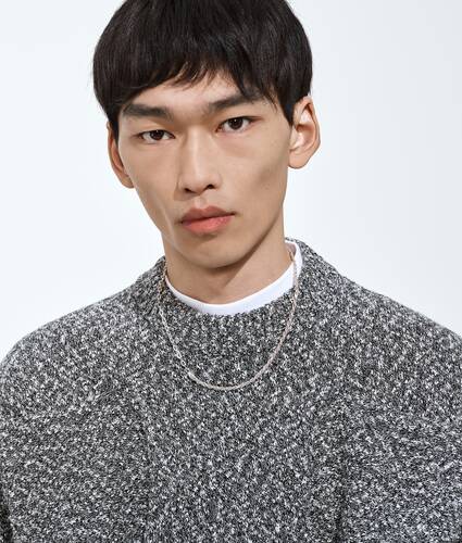 Men's Chain Necklace in Silver Bottega Veneta Bulgaria EN - Image 2