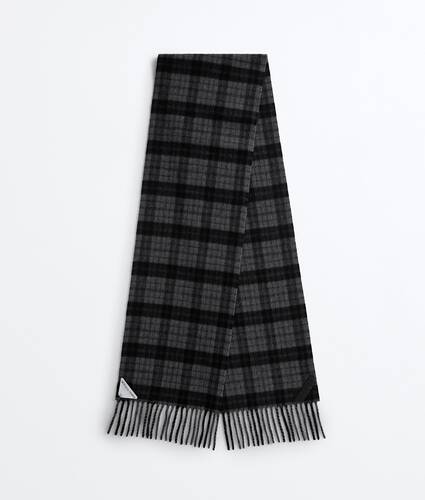 Sciarpa in lana e cashmere da Uomo in Harbor grey/black Bottega Veneta Italia IT - Image 3