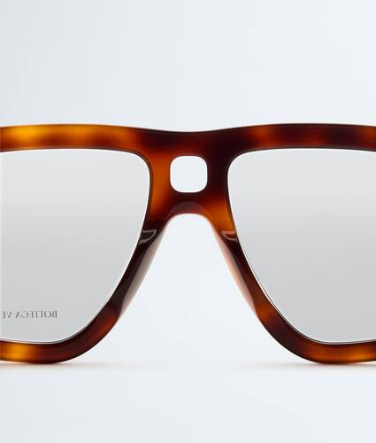 Sophia Ribbon Aviator Eyeglasses in Havana/transparent Bottega Veneta Croatia EN - Image 5