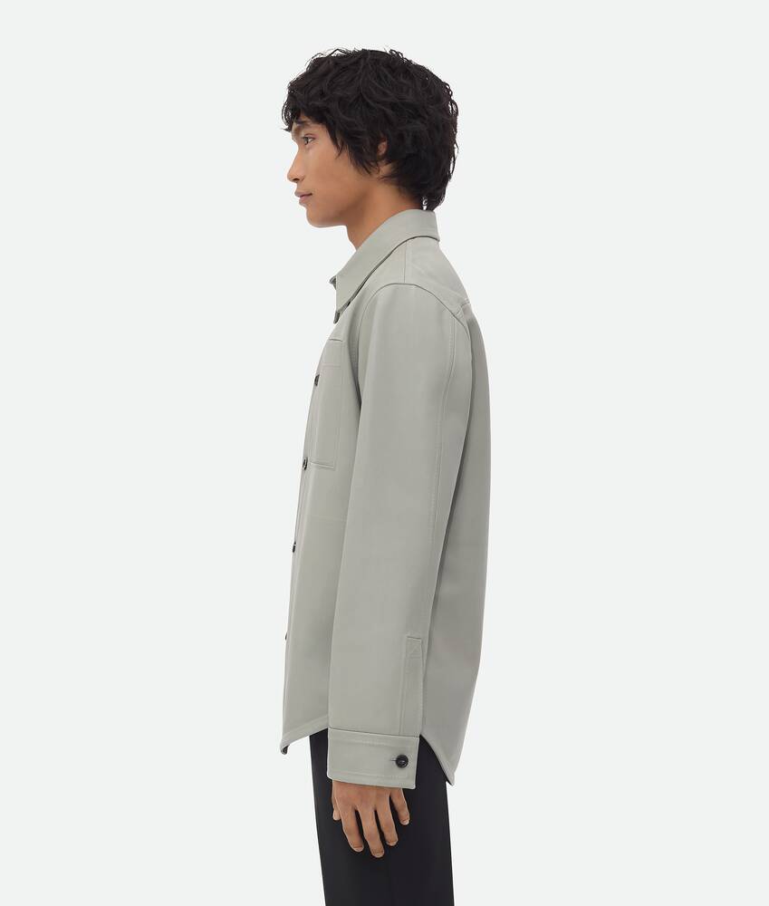 Men's Bonded Leather Shirt in Seal Bottega Veneta South Korea EN - Image 2
