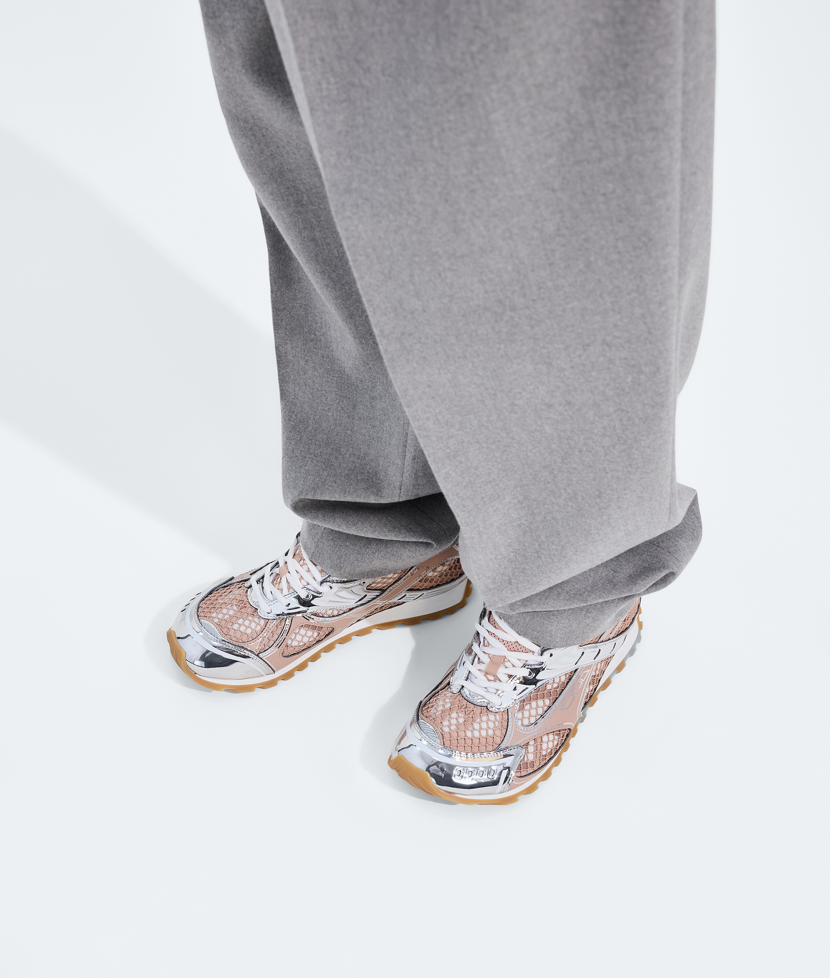 Women's Orbit Sneaker in White/terra pink Bottega Veneta Finland EN - Image 2