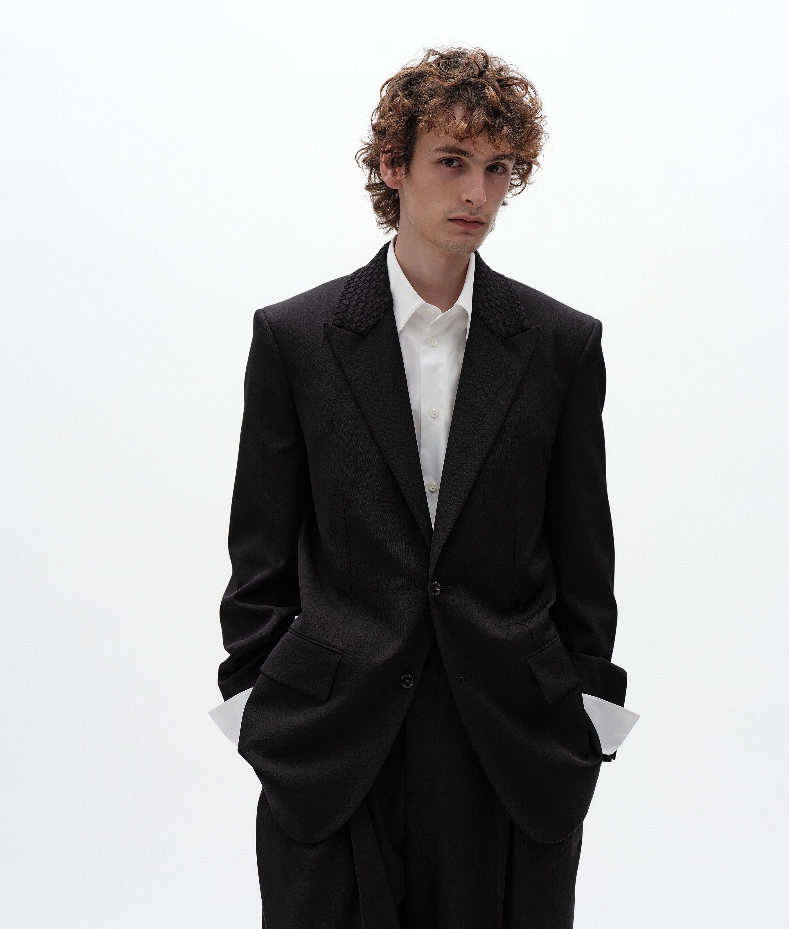 Jacke aus Wolltwill für Herren in Double black Bottega Veneta Österreich DE - Image 1