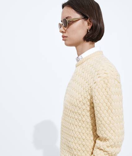 Women's Intrecciato Wool Sweater in Buff Bottega Veneta Germany EN - Image 2