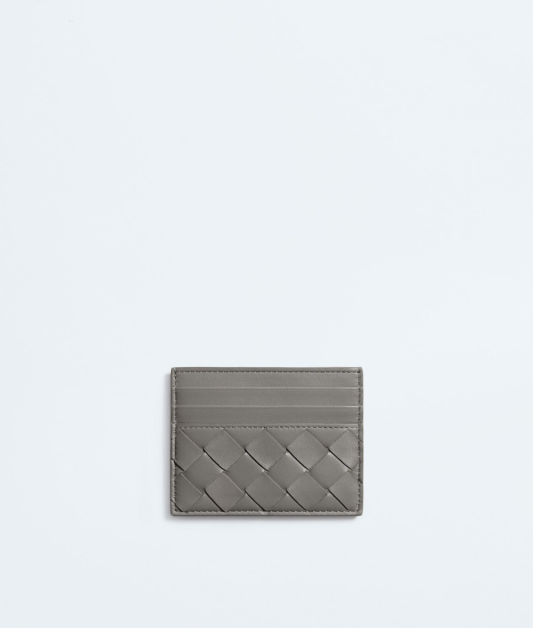 Women's Intrecciato Credit Card Case in Basalt/lava red | Bottega Veneta AE