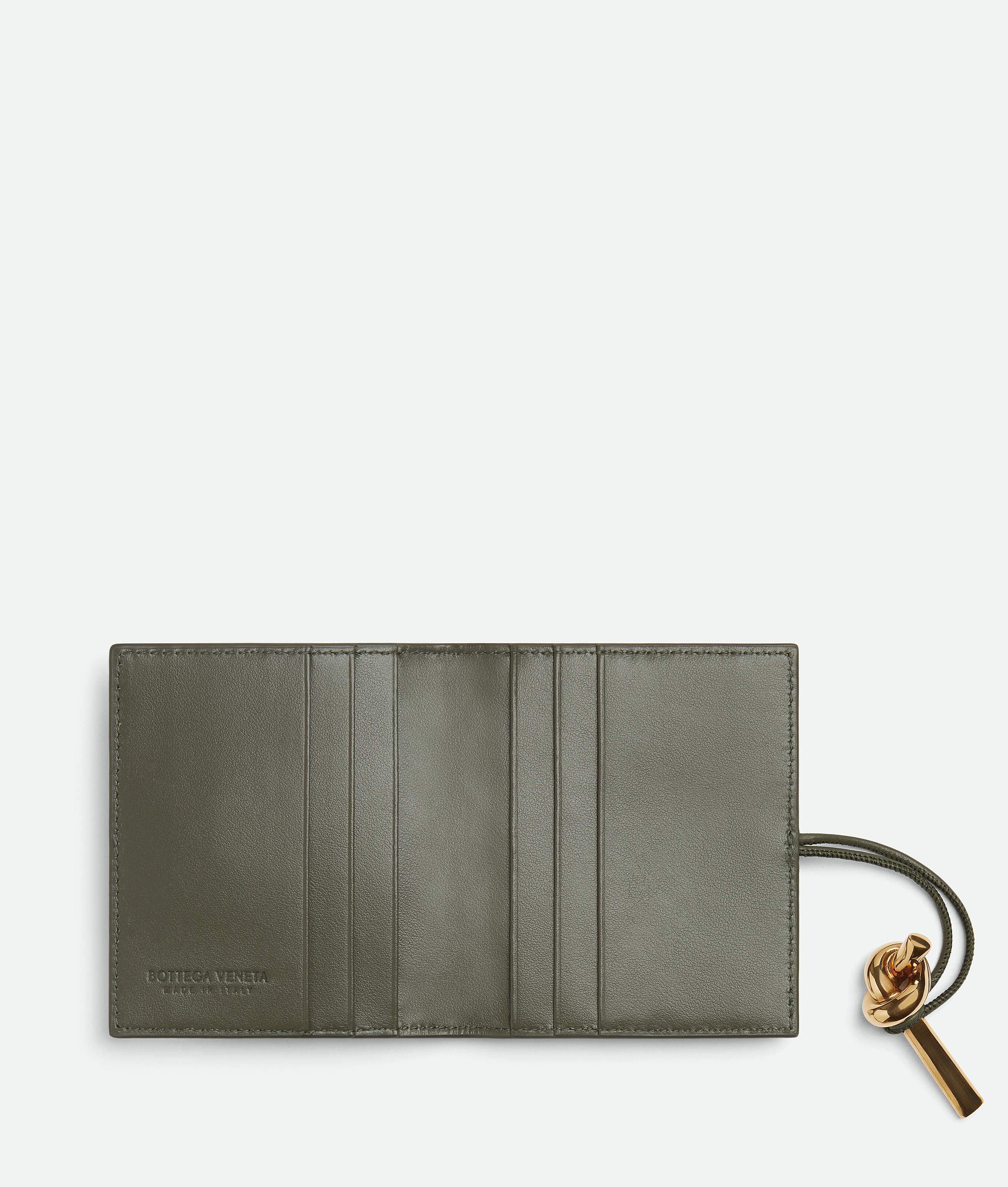 Bottega Veneta Andiamo Flap Card Case In Green