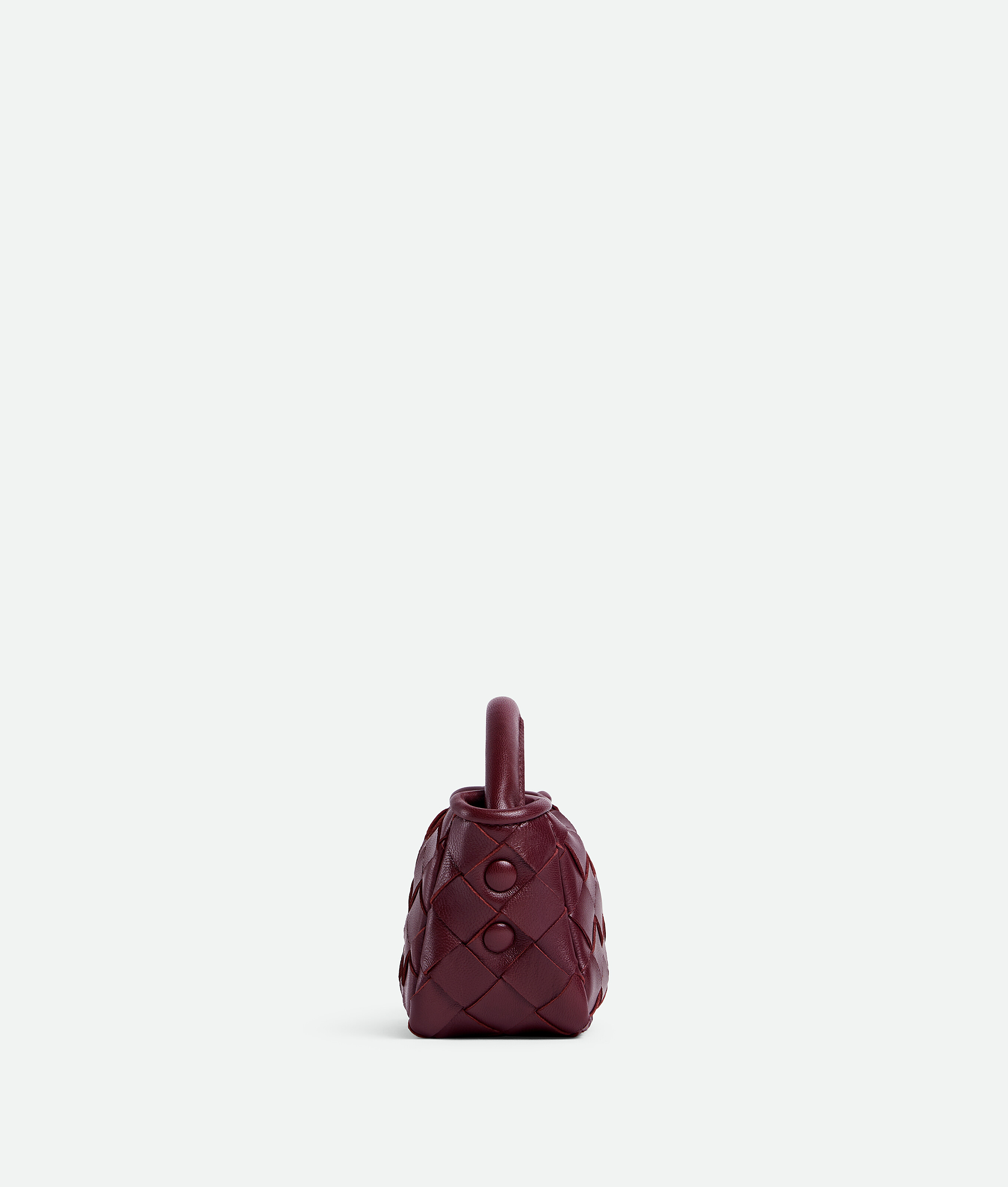 Bottega Veneta Leather Candy Cobble Top-handle Bag In Burgundy