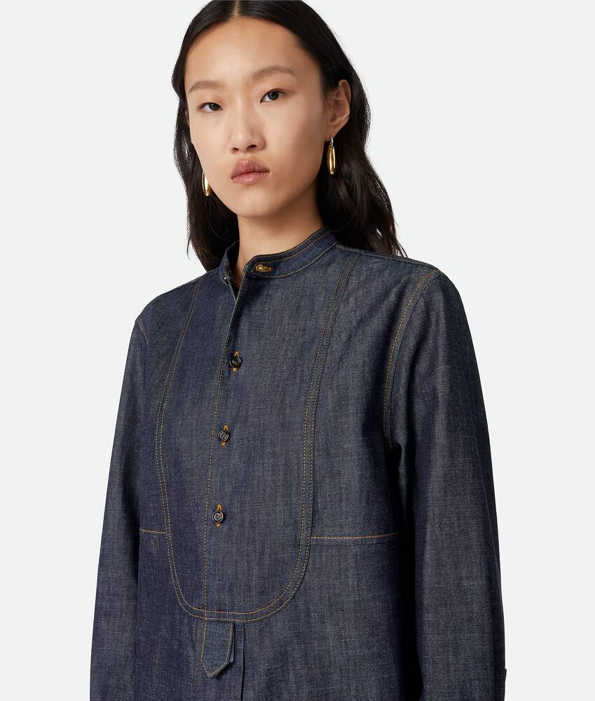 Women's Indigo Denim Shirt in Indigo Bottega Veneta Latvia EN - Image 4