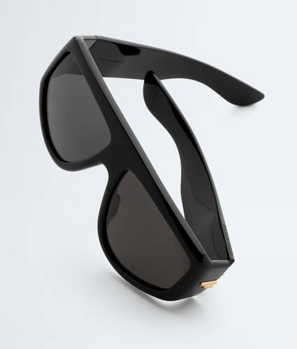 Classic Shield Sunglasses in Black/grey Bottega Veneta United Kingdom EN - Image 3
