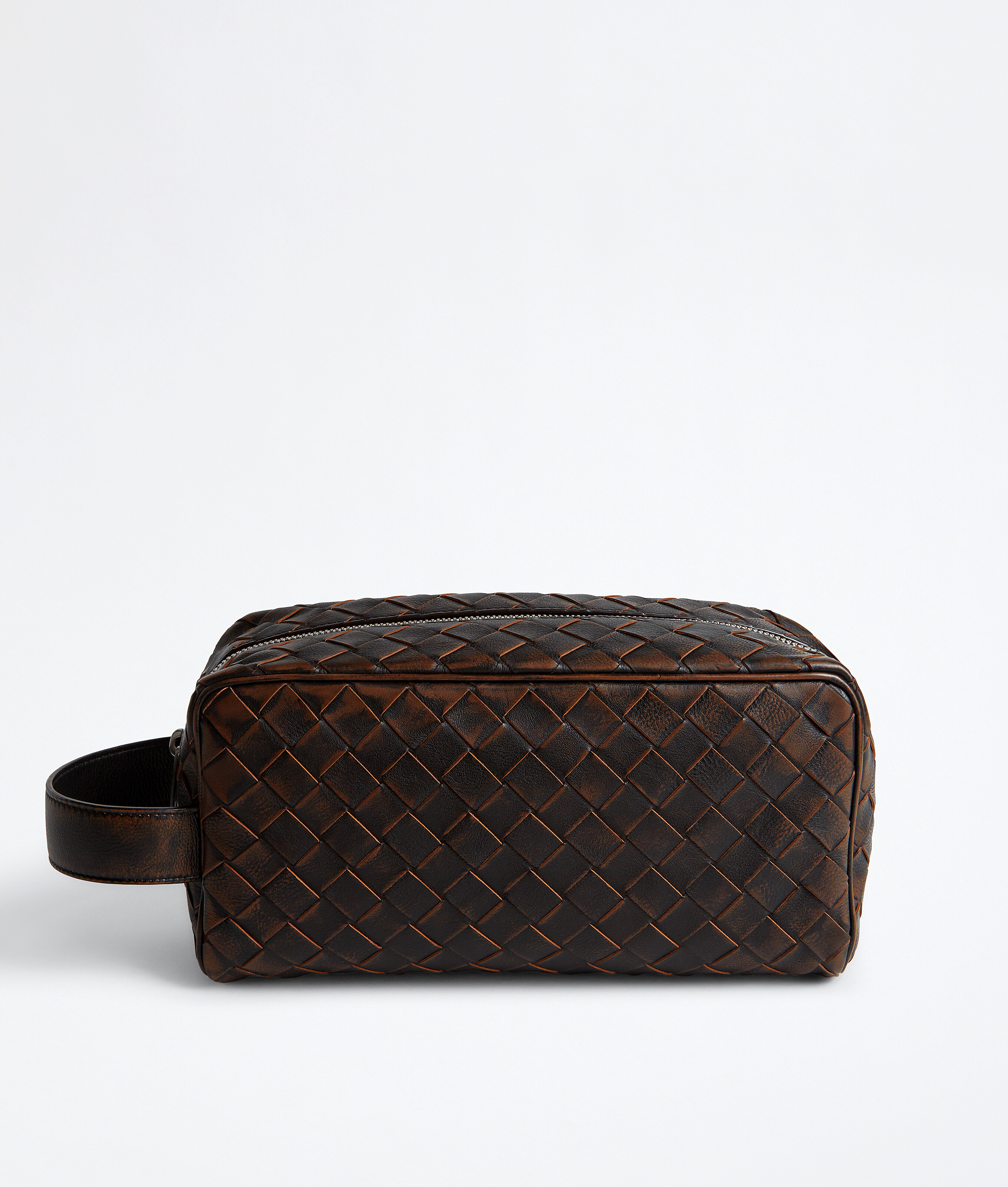 Men's Intrecciato Travel Pouch in Black/brown Bottega Veneta Luxembourg EN - Image 1