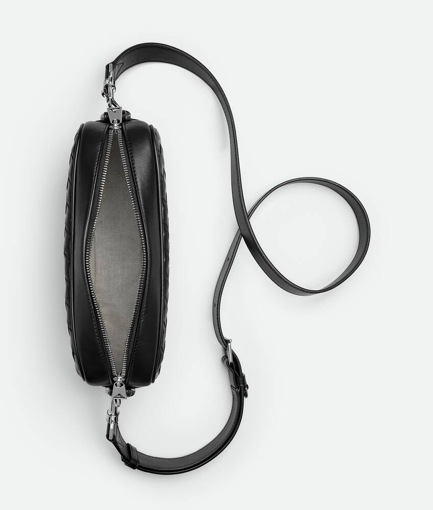 Men's Small Intrecciato Camera Bag in Black Bottega Veneta United Kingdom EN - Image 3