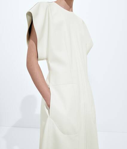 Women's Bonded Leather Dress in Chalk/double black Bottega Veneta Slovakia EN - Image 2