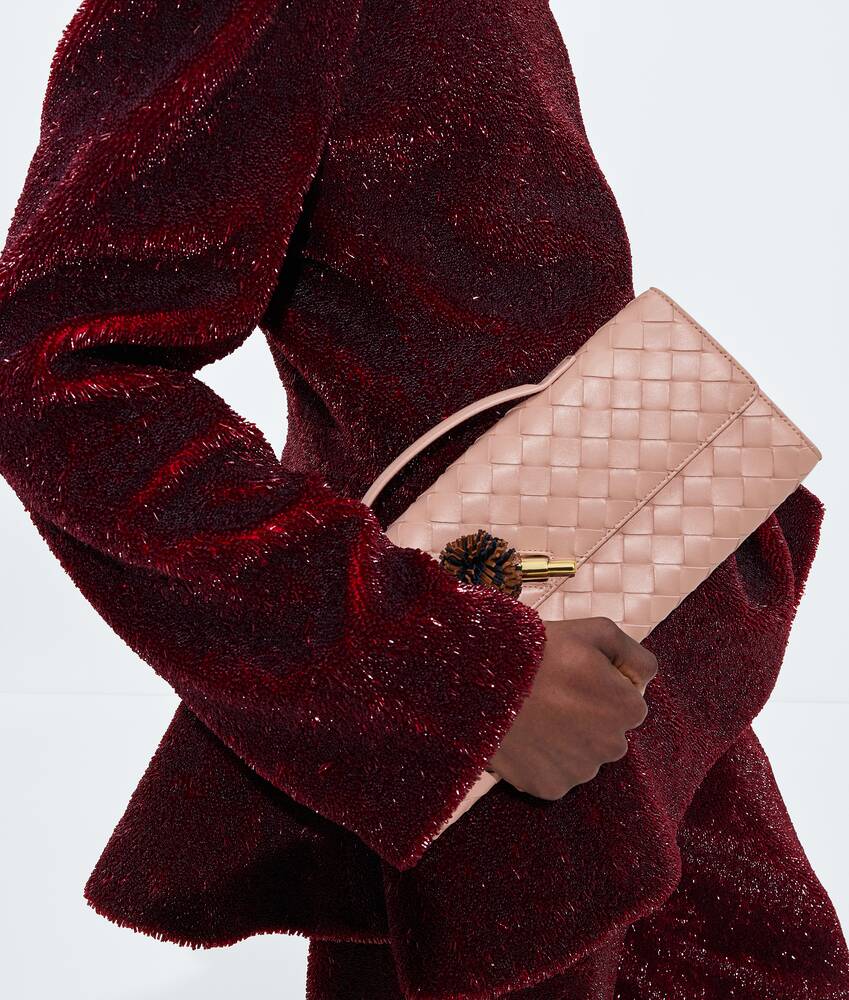 Women's Andiamo Clutch in Terra pink Bottega Veneta Singapore EN - Image 2