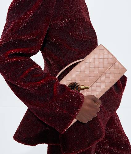 Women's Andiamo Clutch in Terra pink Bottega Veneta Singapore EN - Image 2