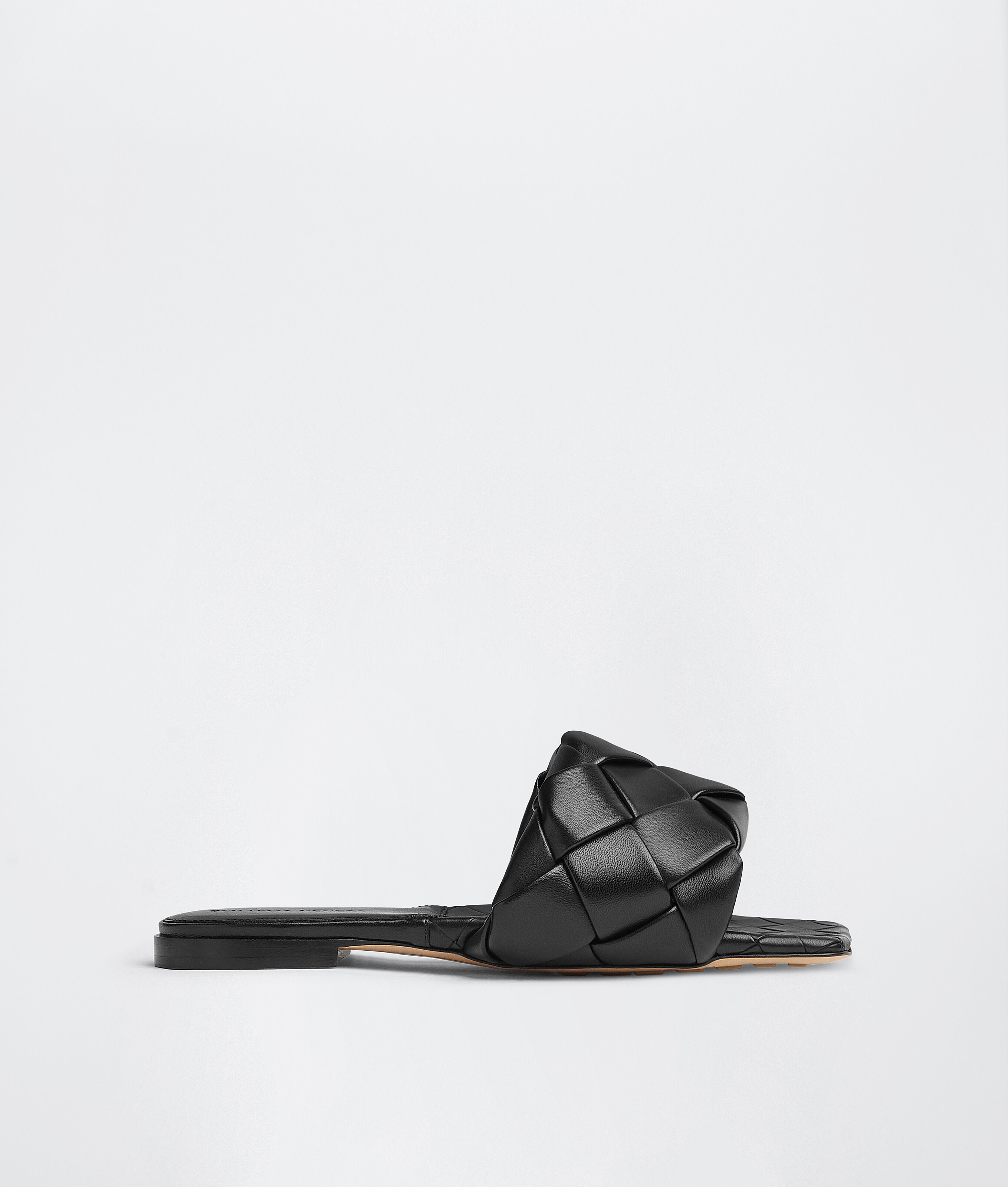 Women's Lido Flat Sandal in Black | Bottega Veneta US