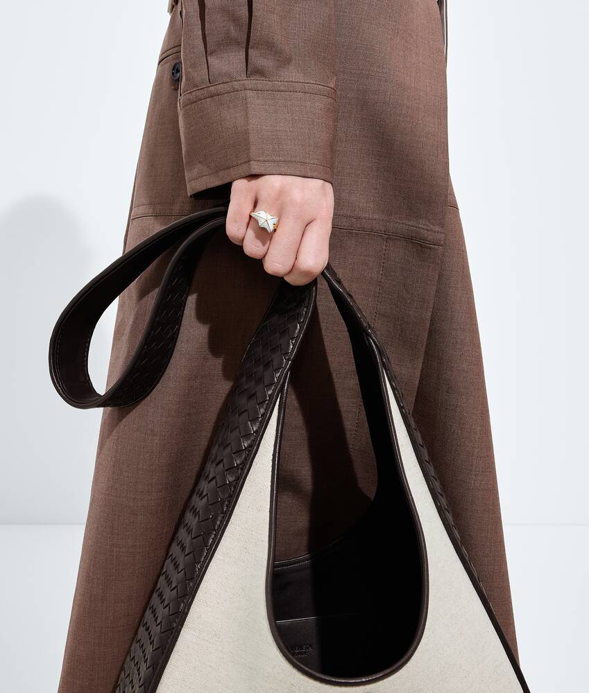 Women's Drop Ring in White Bottega Veneta Bulgaria EN - Image 2