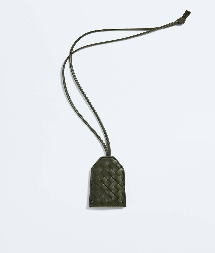 Key Holder Necklace  in Bark green Bottega Veneta Italy EN - Image 3