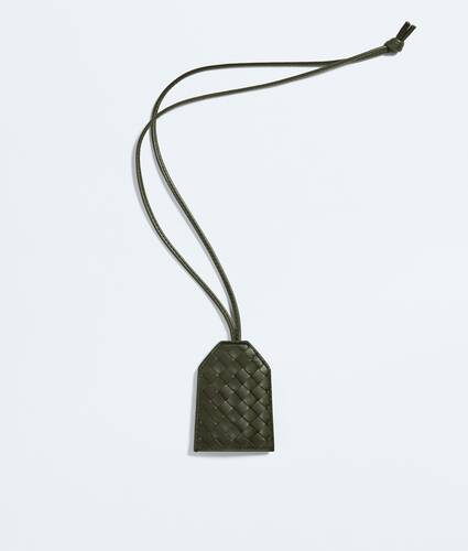 Key Holder Necklace  in Bark green Bottega Veneta Italy EN - Image 3