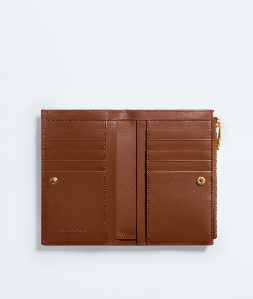 Mittelgro&szlig;es Intrecciato Bi-Fold Portemonnaie f&uuml;r Damen in Tannin Bottega Veneta Deutschland DE - Image 2