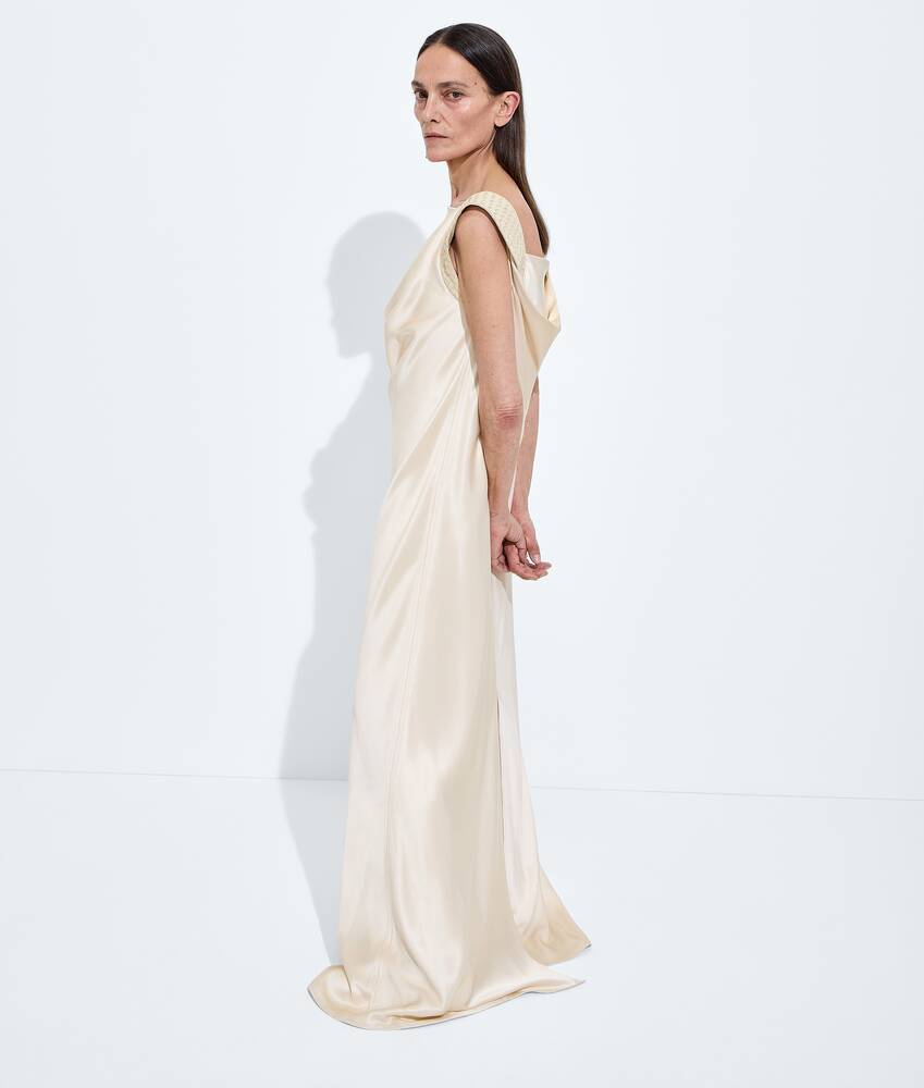 柔滑桑蚕丝丝缎连衣裙 为 所有 在 普罗塞克米白色 Bottega Veneta 新加坡 ZH - Image 2