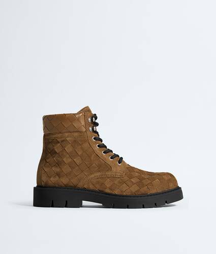 Bottines &agrave; lacets Haddock pour Homme en Dark caramel Bottega Veneta Monaco FR - Image 1