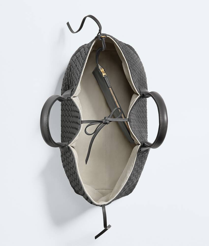 Women's Large Pinacoteca in Obsidian gray/silica gray Bottega Veneta Italy EN - Image 3