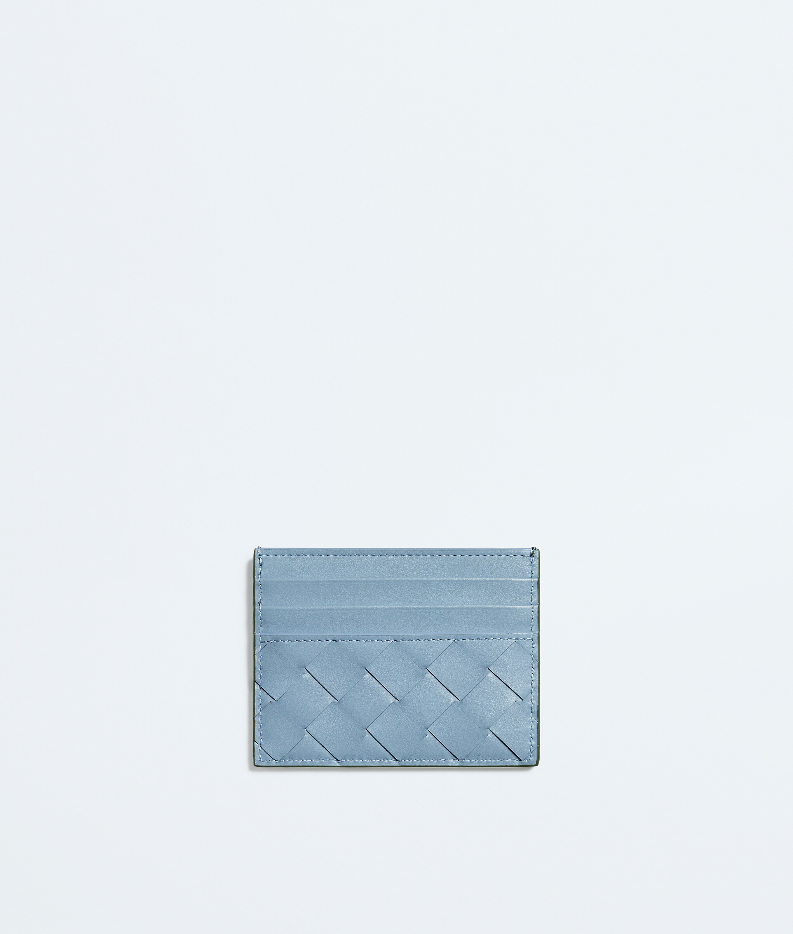 Bottega Veneta Green Intrecciato Credit Card Case - Man - U
