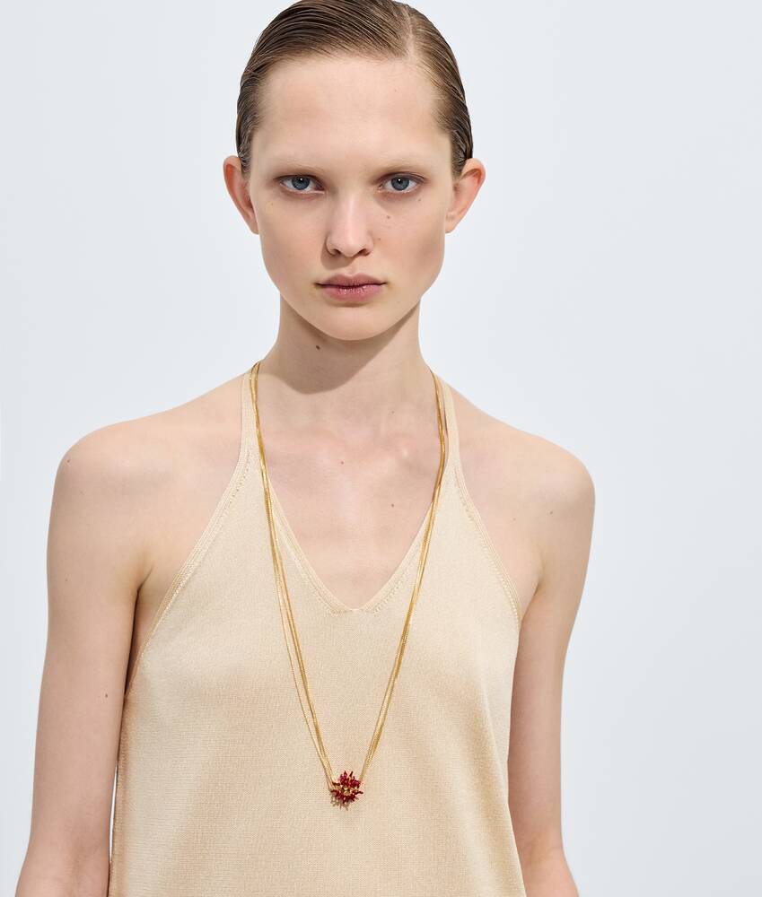 Women's Sea Coral Pendant Necklace in Cardinal Bottega Veneta Bulgaria EN - Image 2