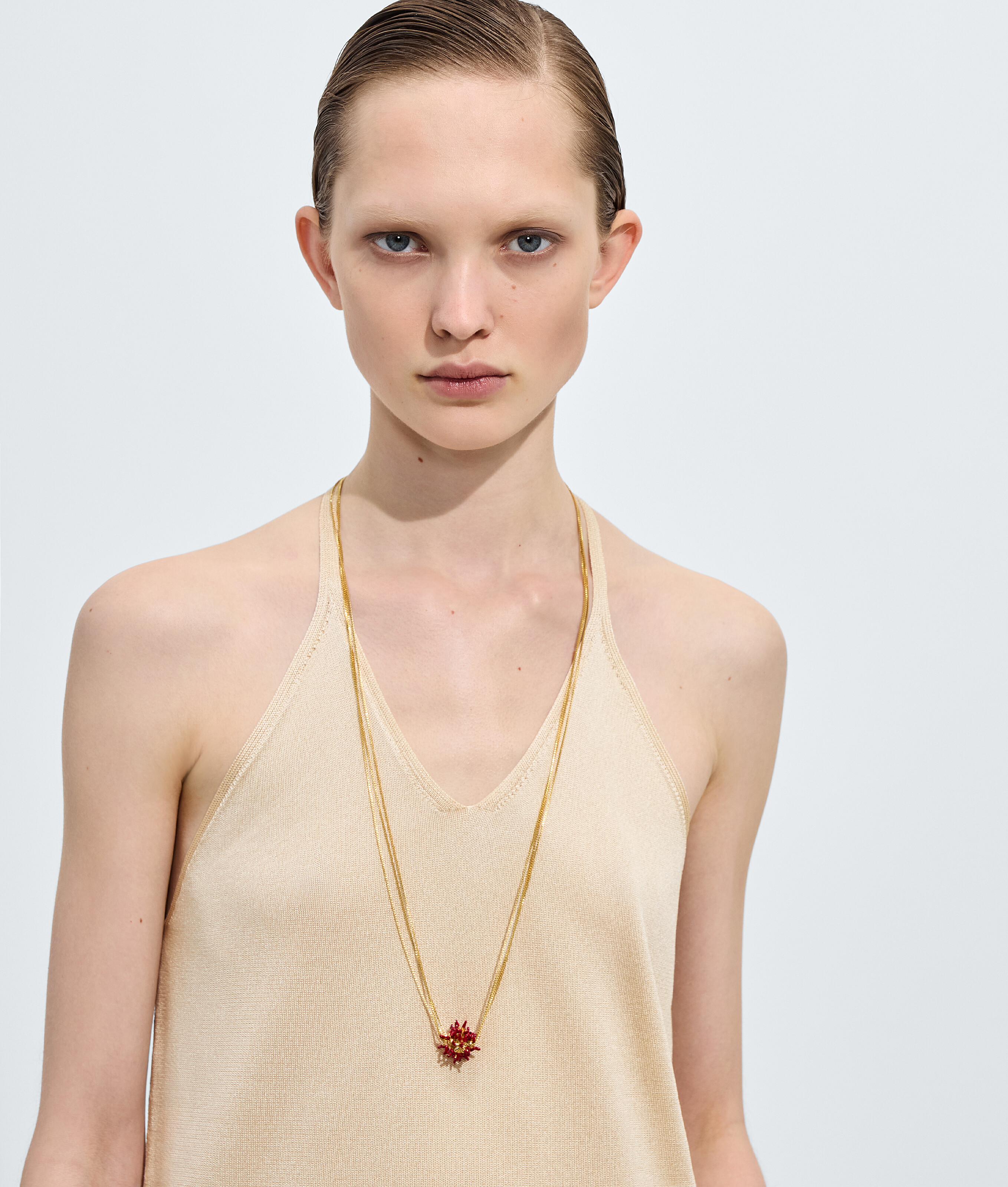 Women's Sea Coral Pendant Necklace in Cardinal Bottega Veneta Latvia EN - Image 2