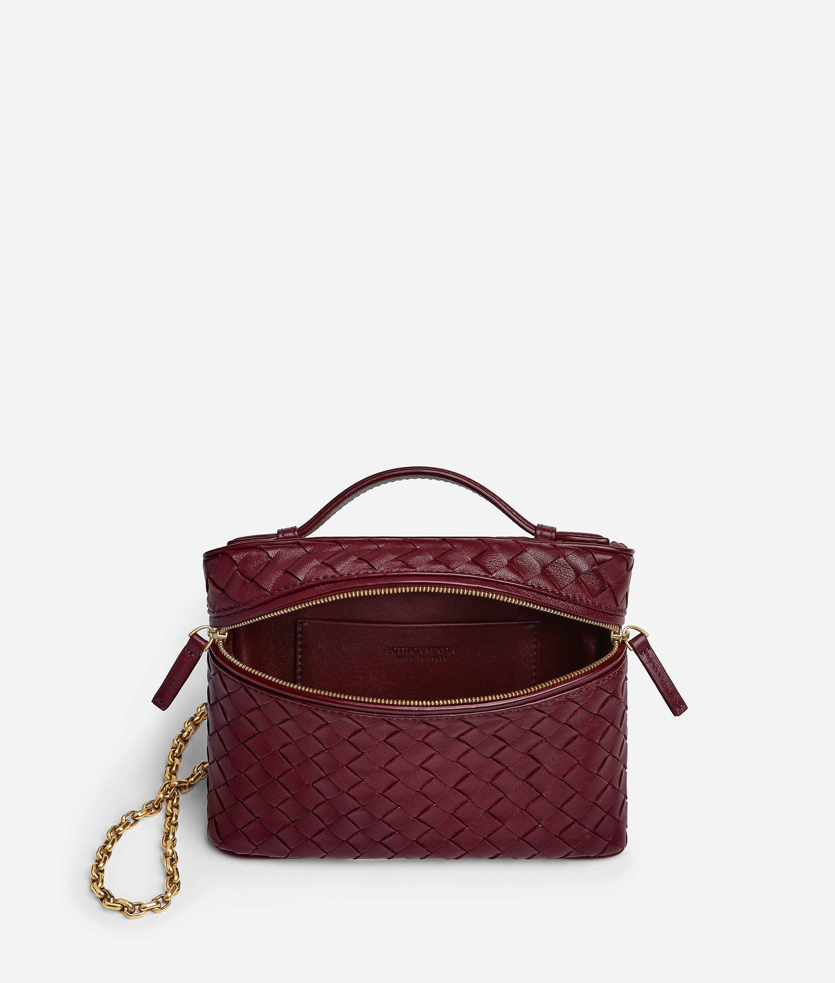 Bottega Veneta Small Soft Vanity In Burgundy