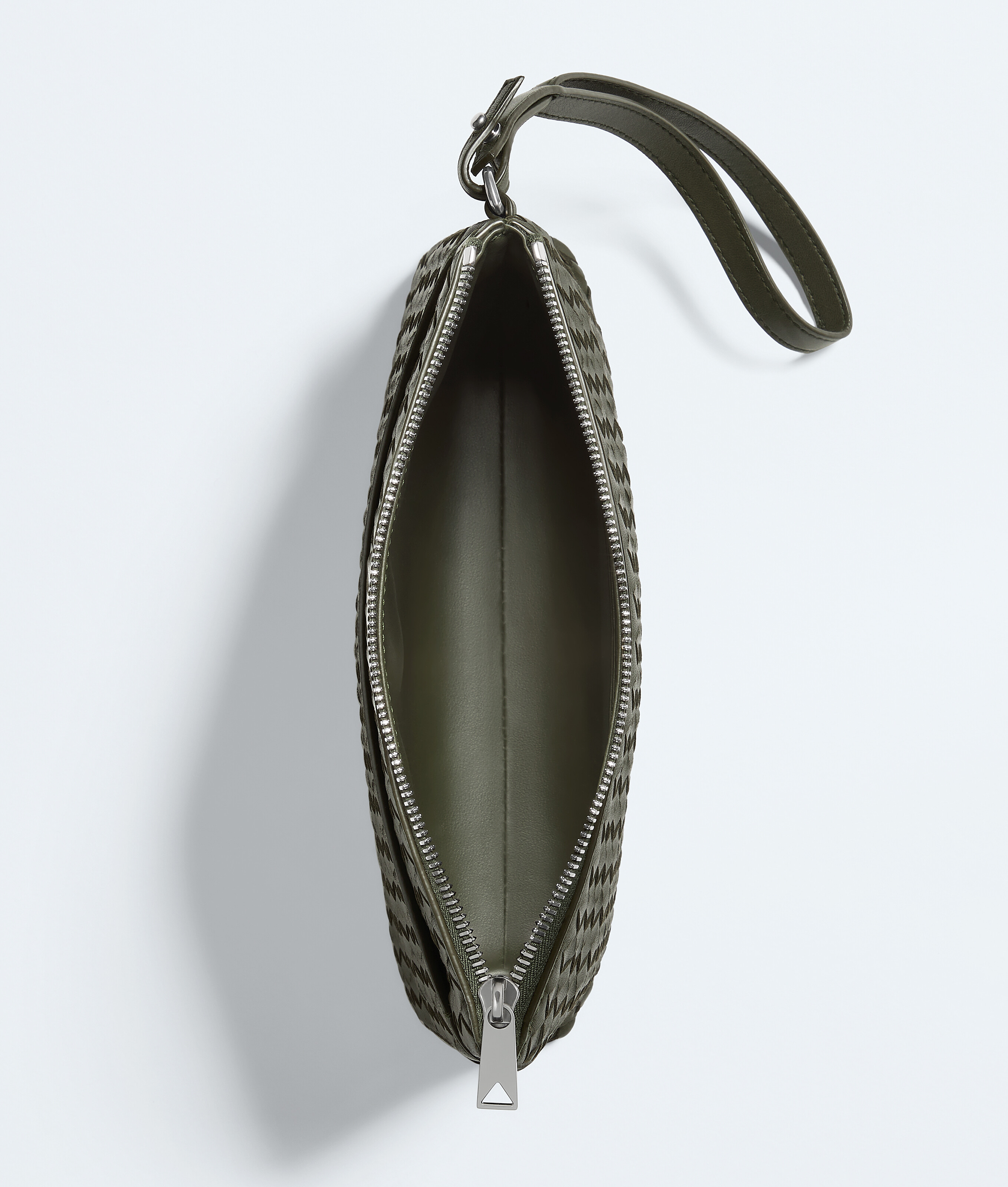 Pochette Prism Intrecciato Piccolo pour Homme en Bark green/silver Bottega Veneta Monaco FR - Image 3