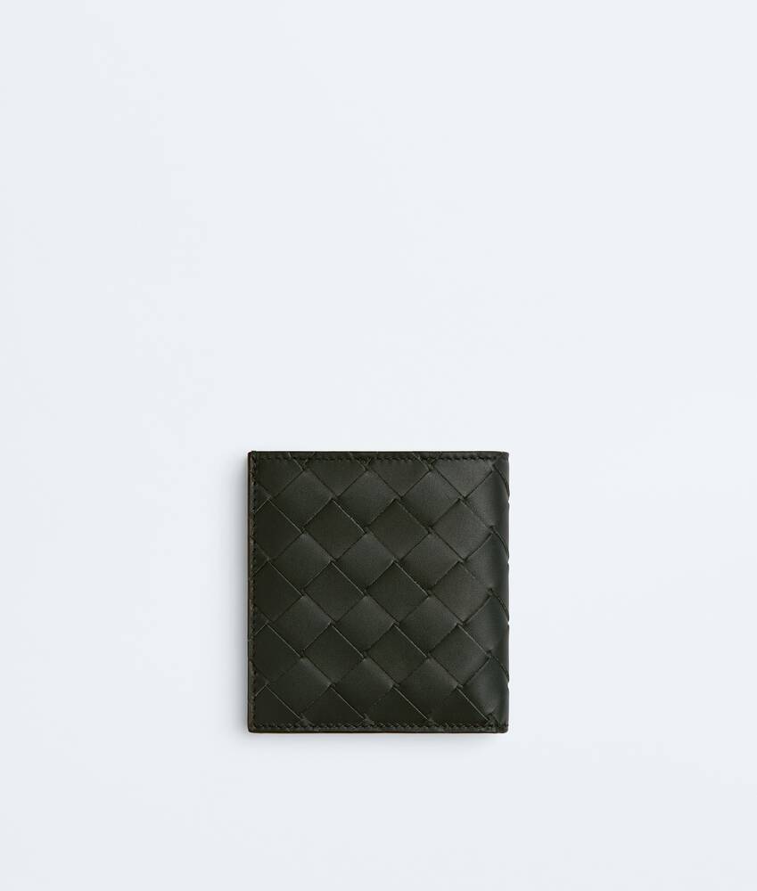 Men's Intrecciato Slim Bi-Fold Wallet in Dark green Bottega Veneta Italy EN - Image 3