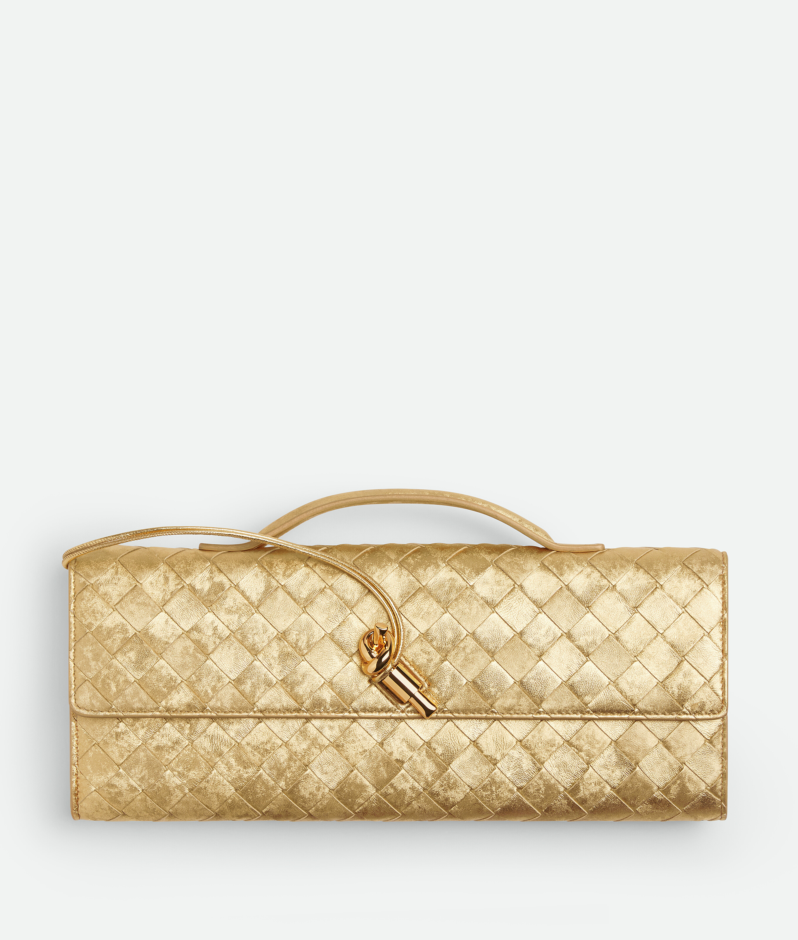 Bottega Veneta Andiamo Clutch - Gold - Woman