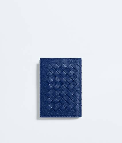 Men's Woven Mycelium Flap Card Case in Blue royal Bottega Veneta Hong Kong SAR China EN - Image 3