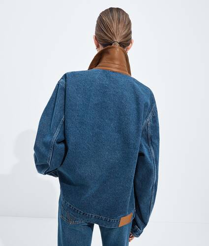 Women's Medium Indigo Denim Jacket in Mid blue Bottega Veneta United States EN - Image 3