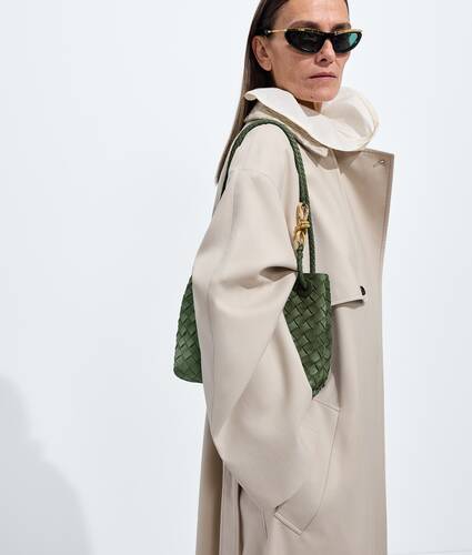 Women's Small Andiamo in Green tweed Bottega Veneta Singapore EN - Image 6