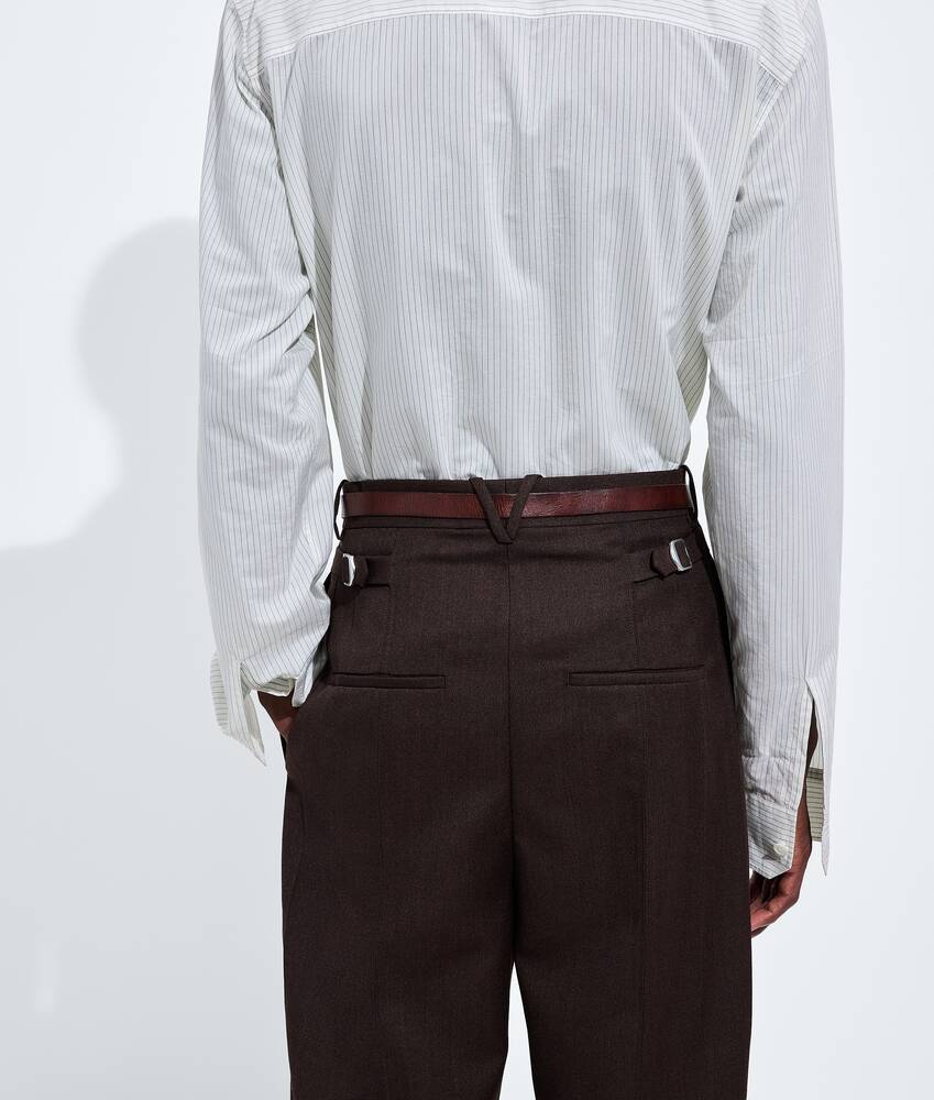 Men's Wool and Mohair Toile Trousers in Light wenge mel Bottega Veneta Poland EN - Image 4