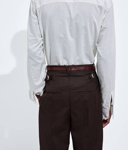 Men's Wool and Mohair Toile Trousers in Light wenge mel Bottega Veneta Poland EN - Image 4