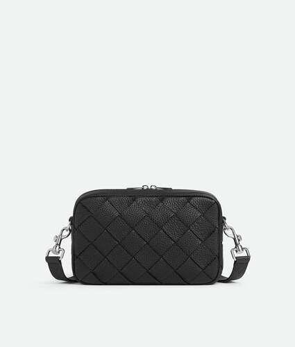Men's Small Intrecciato Camera Bag in Black Bottega Veneta Japan EN - Image 1