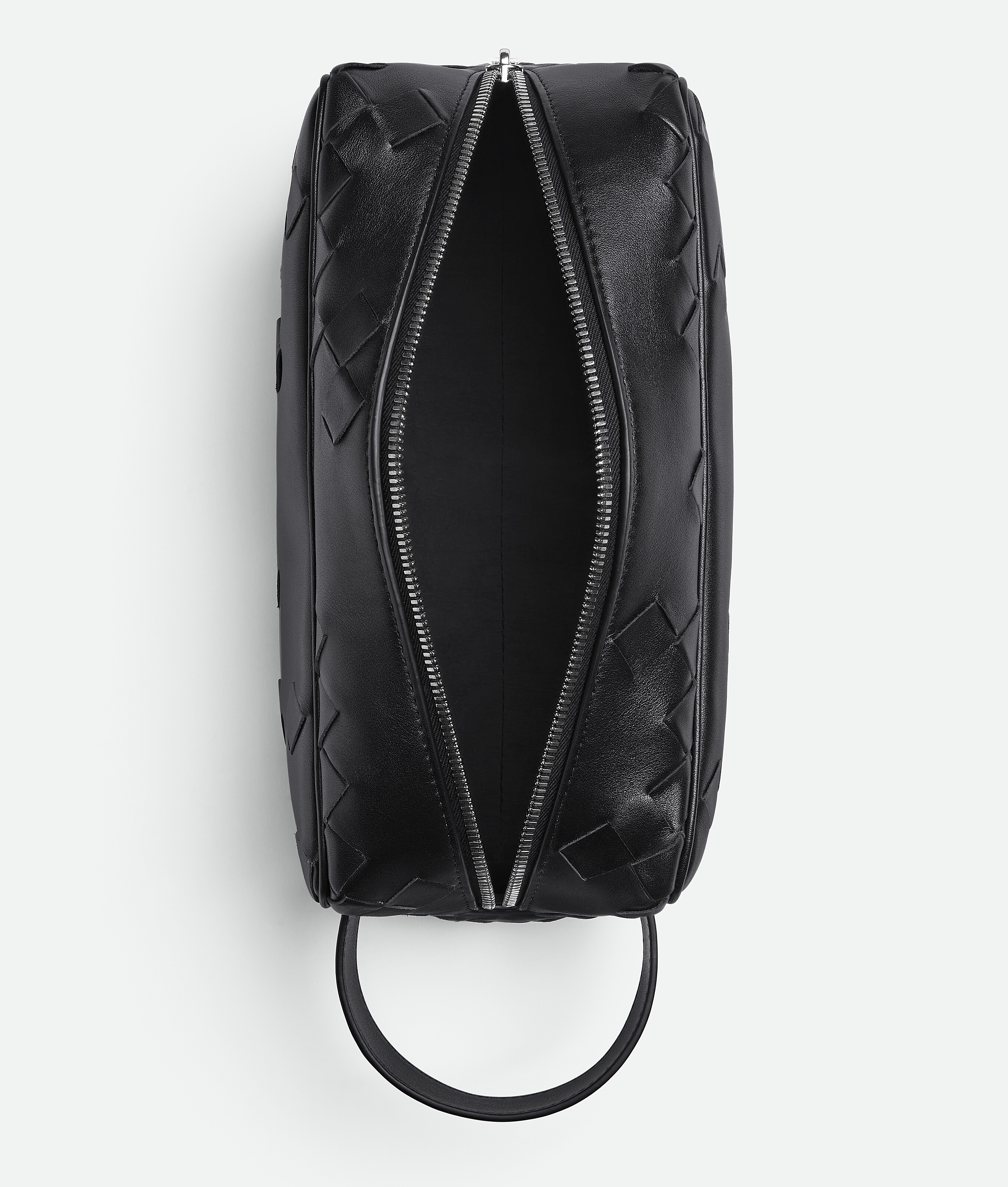 Bottega Veneta Intrecciato Travel Pouch In Black