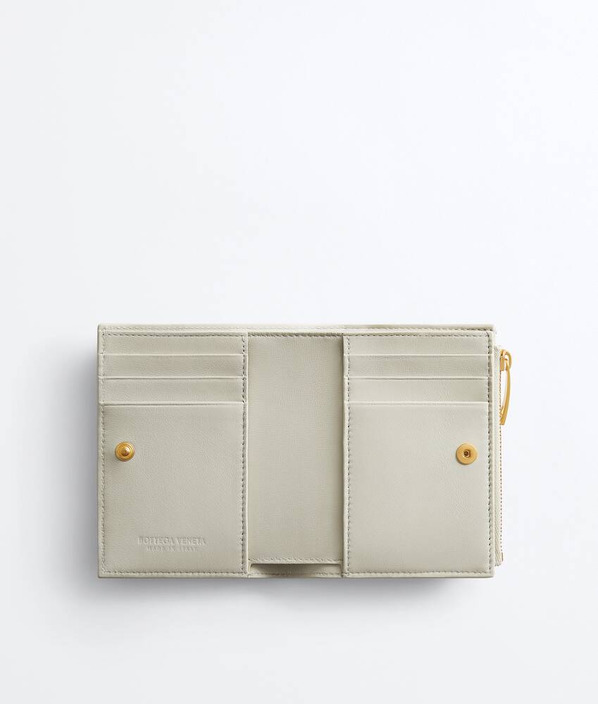 Women's Intrecciato Small Bi-Fold Wallet in Silica gray Bottega Veneta Australia EN - Image 2