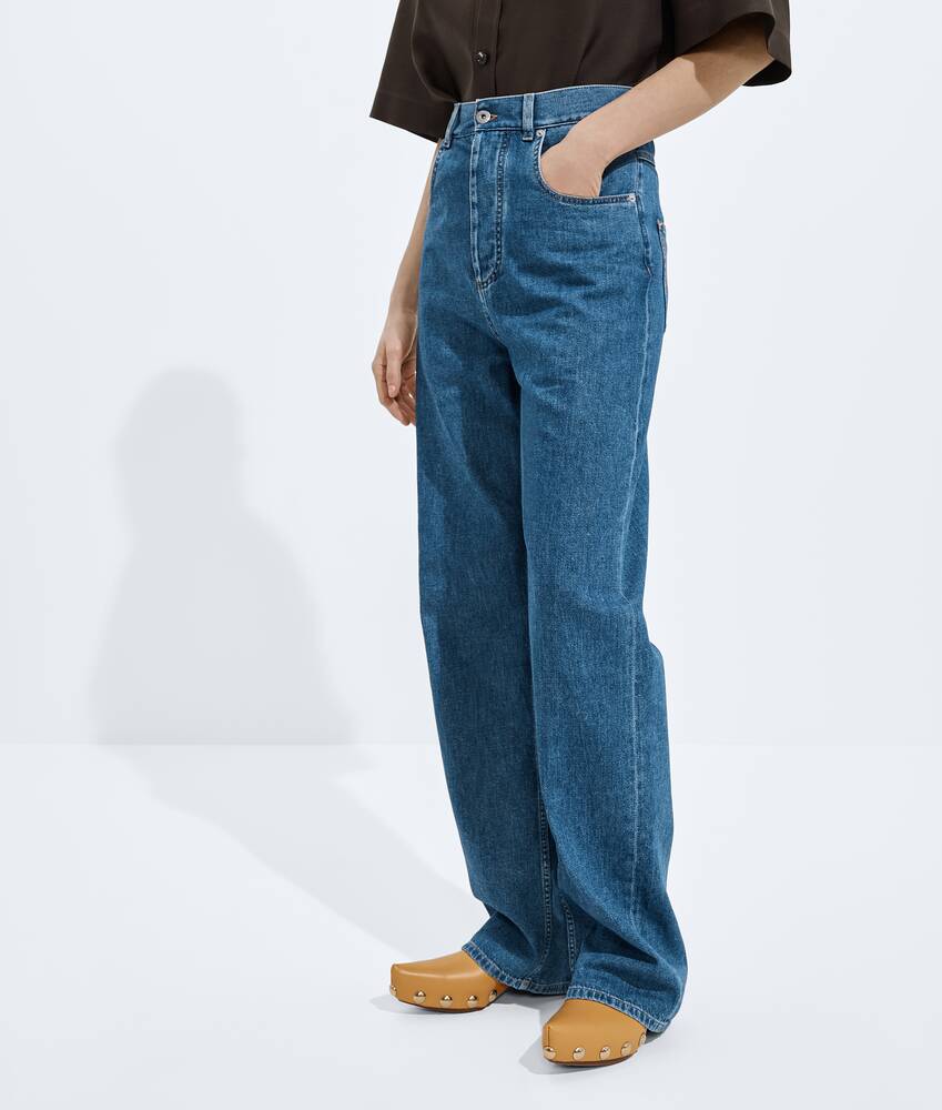 Women's Atlantic Blue Wide Leg Jeans in Mid blue Bottega Veneta Portugal EN - Image 2