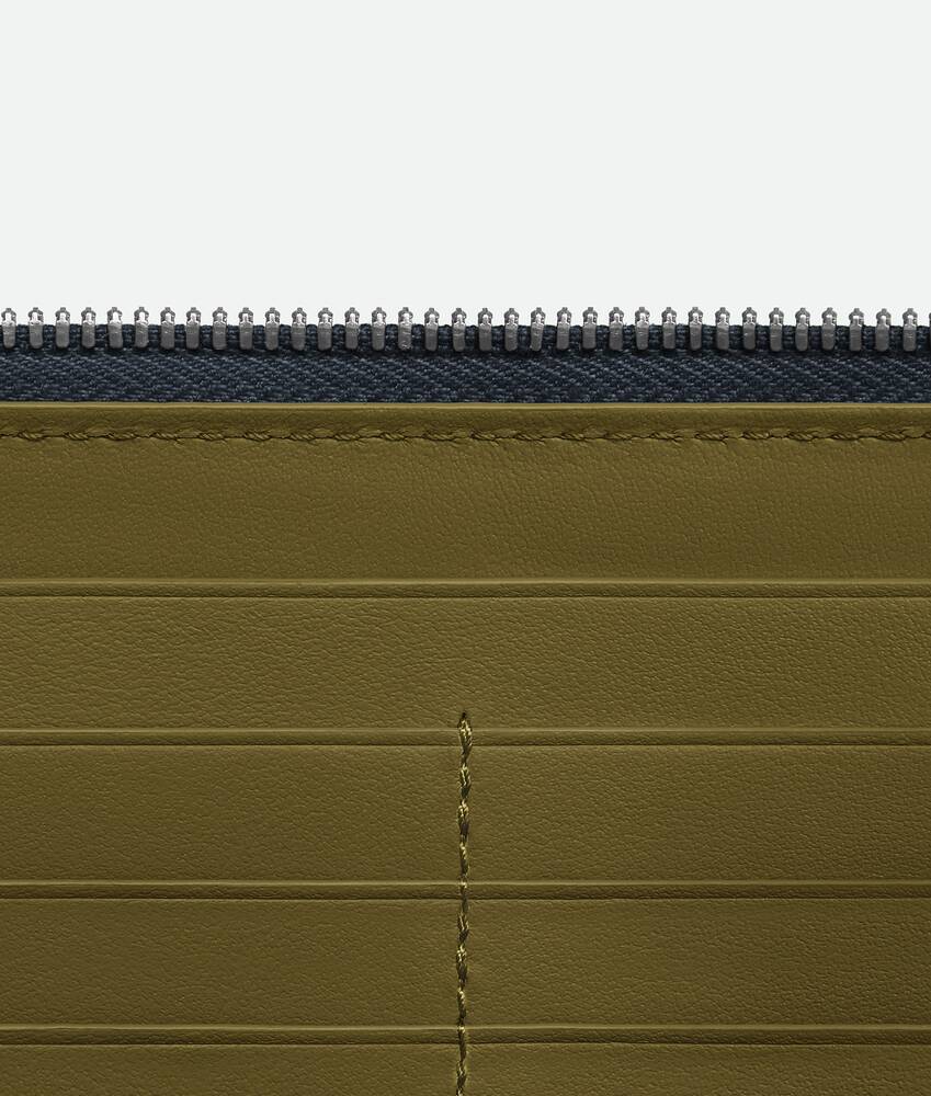 Men's Intrecciato Zip Around Wallet in Shadow/olive oil Bottega Veneta Macao SAR China EN - Image 3