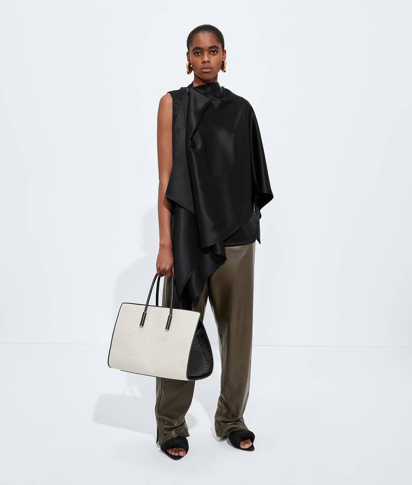 Women's Barbara Tote in Natural/espresso Bottega Veneta Poland EN - Image 5