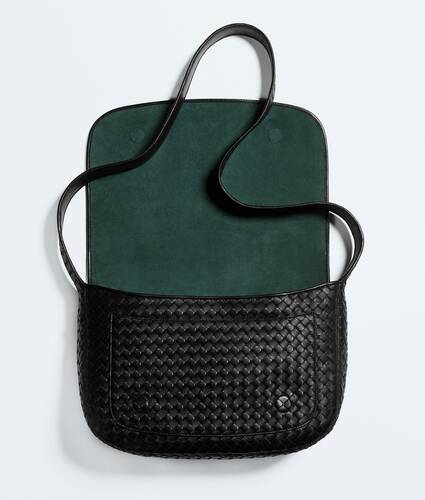 Men's Veneto Large Messenger in Black Bottega Veneta Singapore EN - Image 3