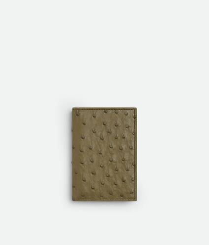 &Eacute;tui pour cartes &agrave; rabat en autruche pour Homme en Algae Bottega Veneta France FR - Image 1