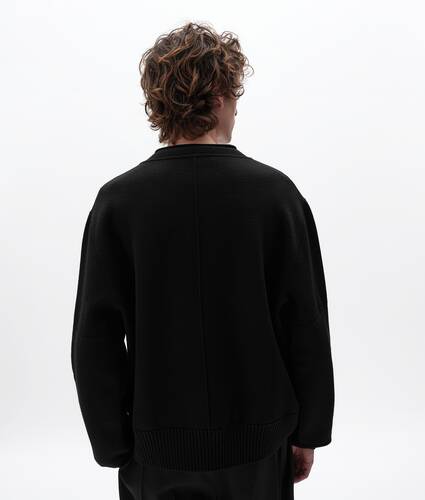Men's Wool and Cashmere Sweater in Double black Bottega Veneta France EN - Image 3