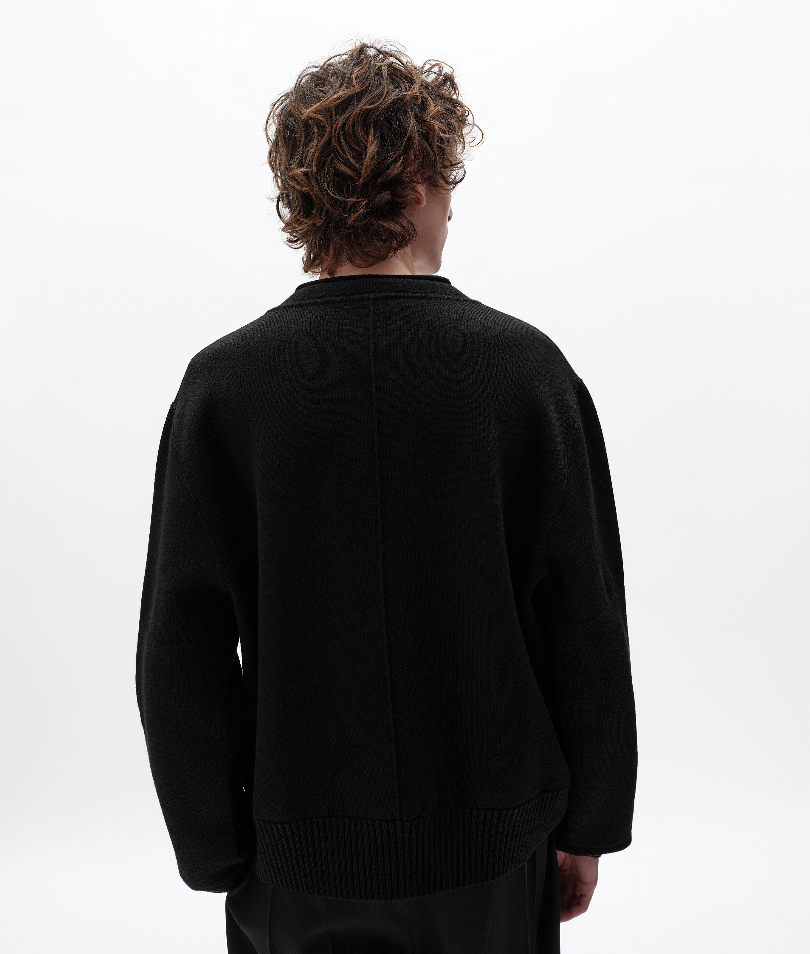 Men's Wool and Cashmere Sweater in Double black Bottega Veneta Luxembourg EN - Image 3